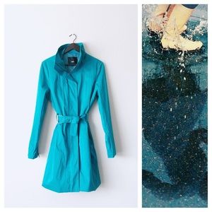 ❗️🆕❗️ Teal Green Long Jacket Coat Belted